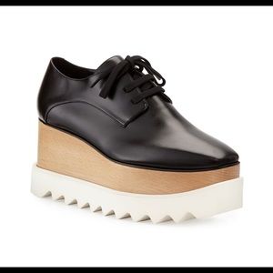 Stella McCartney Black Elyse Platform Shoe 8.5